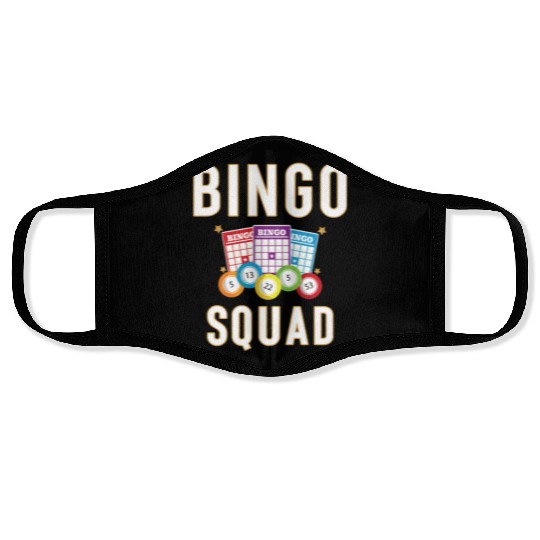 Bingo Squad Bingo Card Player Gift Face Masks