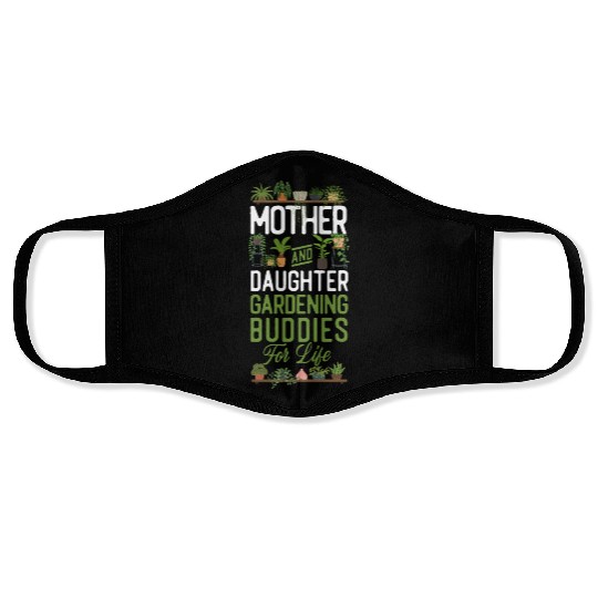 Plant Lover Gardening Mom Daughter Face Masks