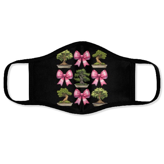 Coquette Bow Bonsai Japanese Zen Mothers Day Face Masks