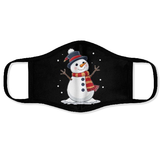 Happy Snowman Face Masks