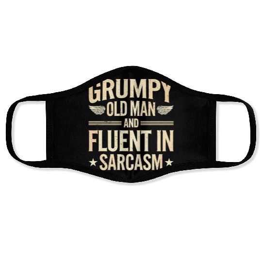 Grumpy Old Man Face Masks