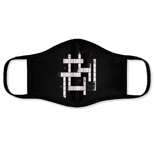 Preppy Crossword Face Masks – Stylish & Fun Word Puzzl