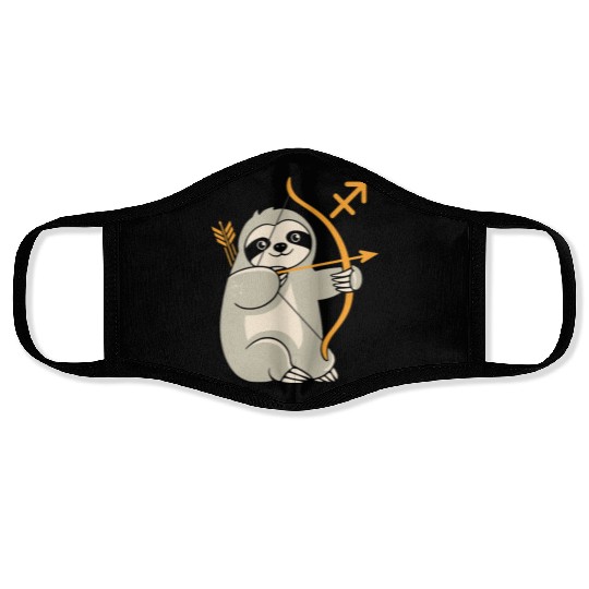 Sagittarius Zodiac Sloth Archer Adventure Face Masks