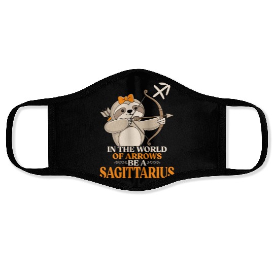 In The World Of Arrows Be A Sagittarius Zodiac Face Masks