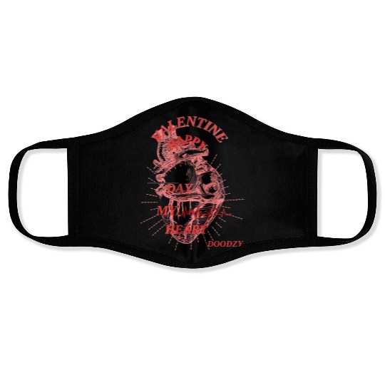 Valentine removebg preview Face Masks