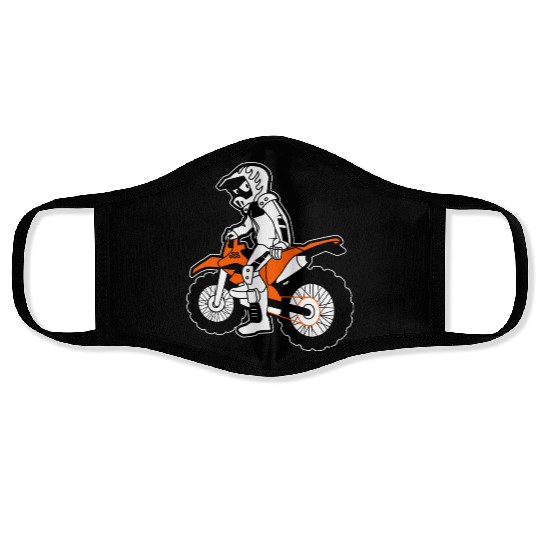 Rider MX Motocross character racing sport Face Masks