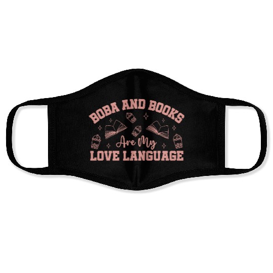 Boba tea and books lover Face Masks gift