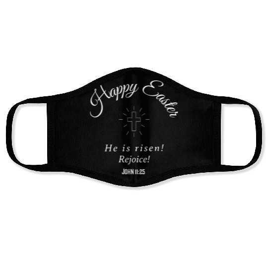 Happy Easter He is risen! Rejoice! Face Masks