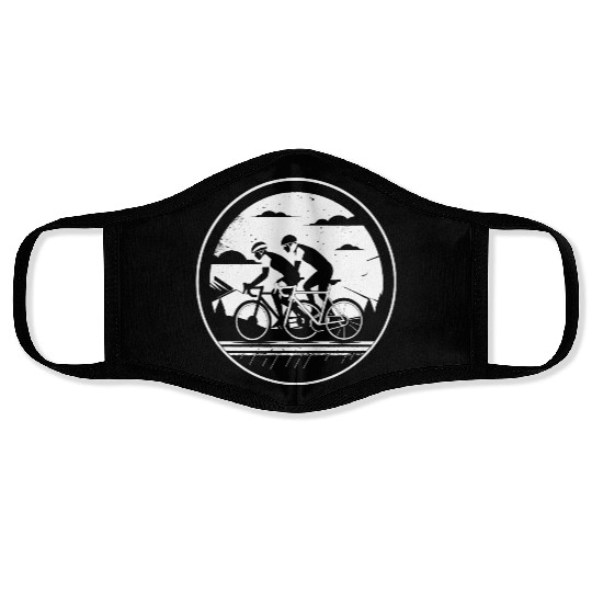 Cycling Illustration Face Masks
