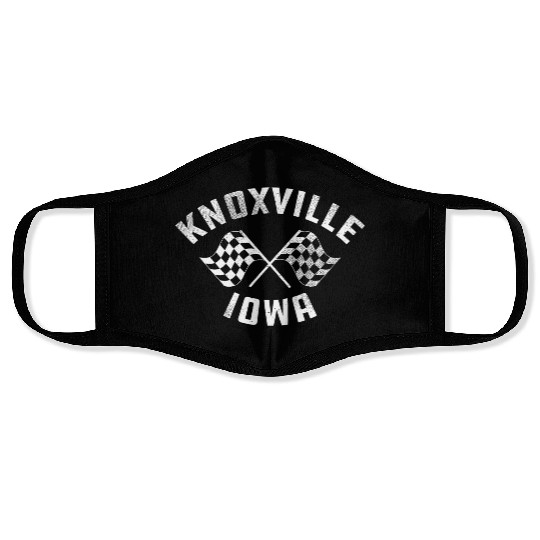 Knoxville Iowa Sprint Car Racing Dirt Track Racing Face Masks