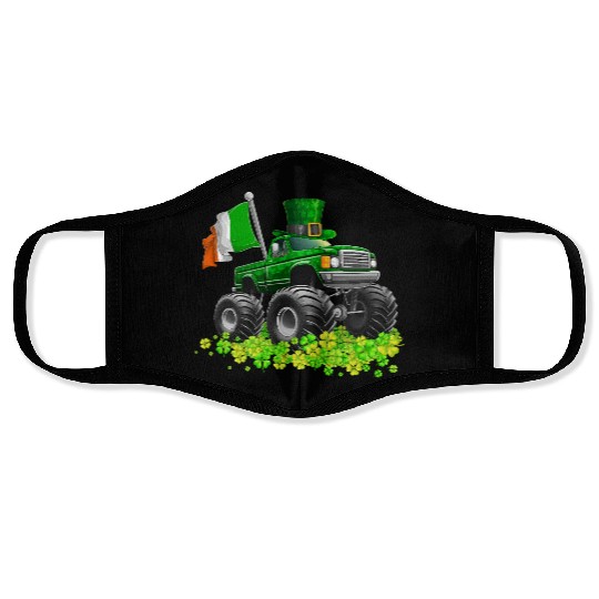 St Patricks Day Toddler Lucky Monster Truck Face Masks