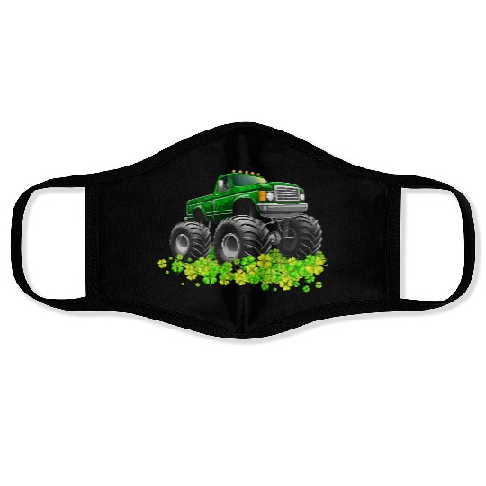 St Patricks Day Toddler Lucky Monster Truck Face Masks