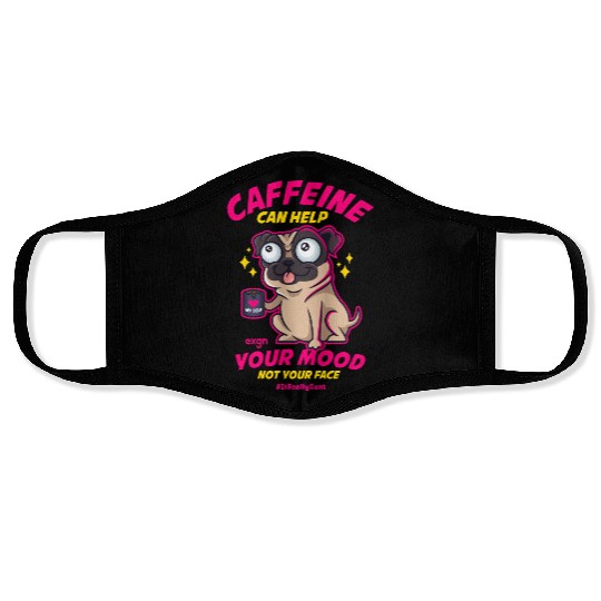 Funny Coffee and Dog Face Masks