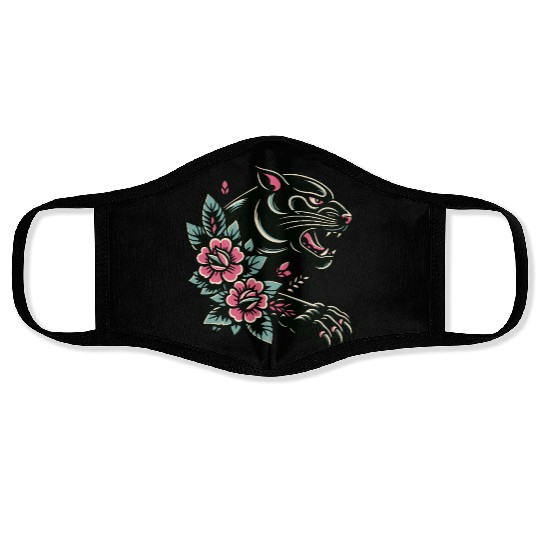 Black Panther Flash Tattoo Face Masks