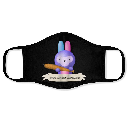 Egg Hunt Outlaw Easter Face Masks