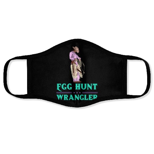 Egg Hunt Wrangler Easter Face Masks