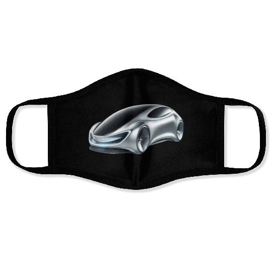 Silver and Black Futuristic Car Face Masks