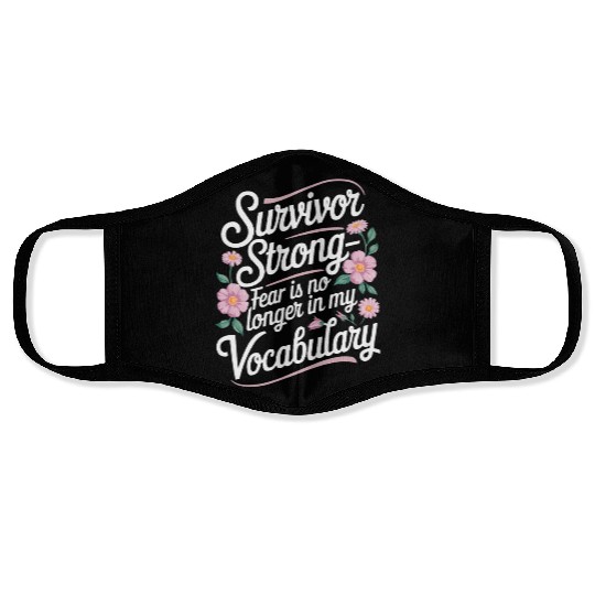 Cancer Survivor Chemotherapy Chemo Beat Cancer Face Masks