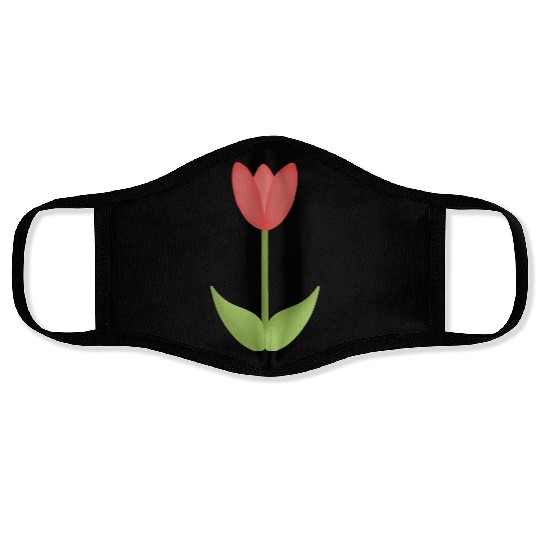 pink tulip Face Masks