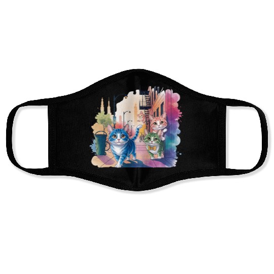 Urban Cat Friends Face Masks