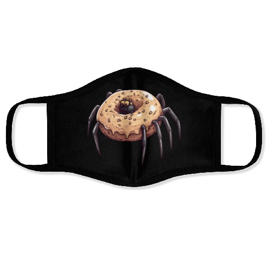 Donut Spider Funny Creative Motif Face Masks
