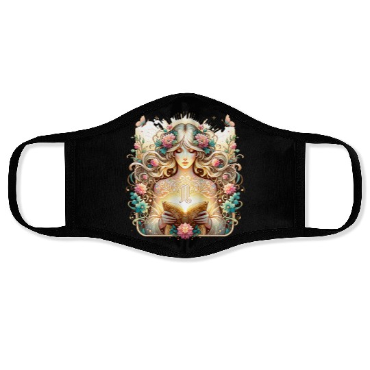 Virgo - Starlit Goddess of Purity Face Masks