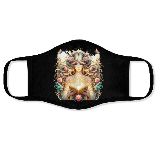 Virgo - Starlit Goddess of Purity Face Masks