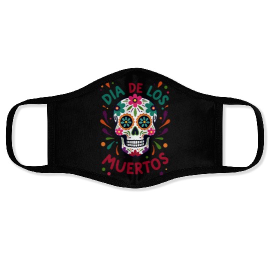 Mexico Día de los Muertos Skull Face Masks