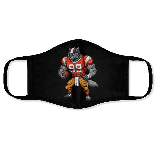 Wolf American football player Face Masks