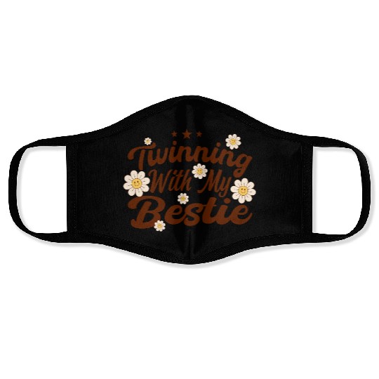 Twinning With My Bestie Spirit Week Twin Day Face Masks