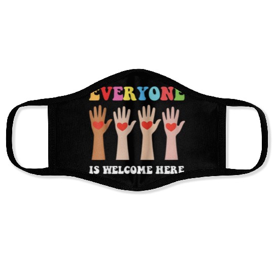 Everyone Is Welcome Here Idaho Teacher Face Masks
