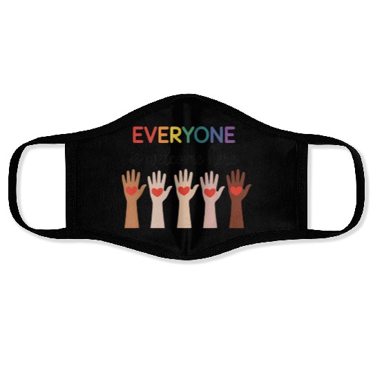 Everyone Is Welcome Here Idaho Teacher Face Masks
