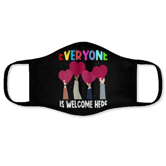 Everyone Is Welcome Here Idaho Teacher Face Masks