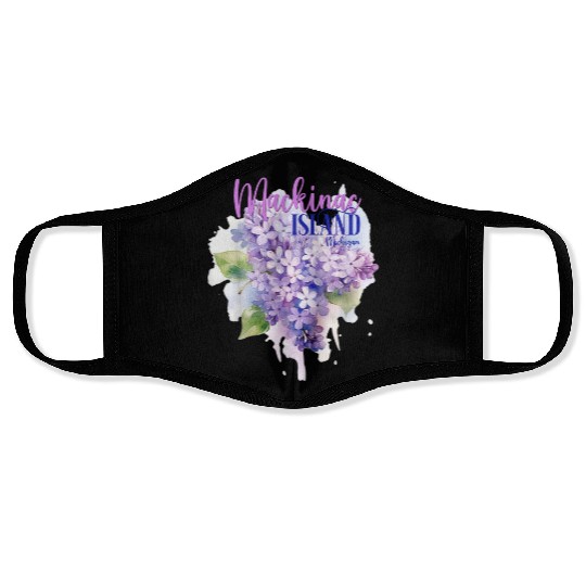Mackinac Island Michigan Lilacs Lilac Festival Sta Face Masks