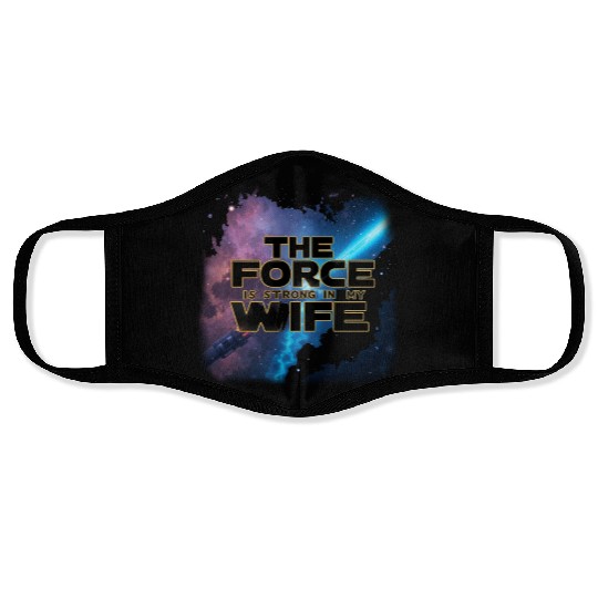 Strong force - wife Face Masks