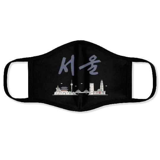 Seoul | Minimalist Korean Aesthetic City Name Desi Face Masks