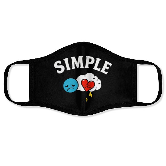 simple plan blue Face Masks