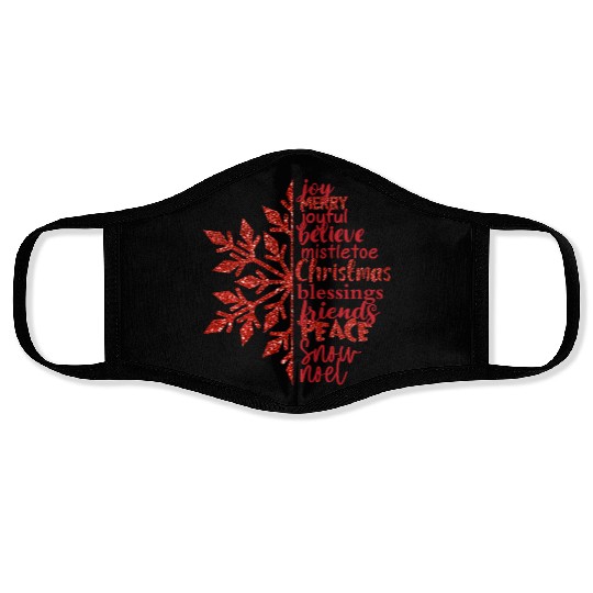 Queen bundle Christmas snowflake sublimation Face Masks