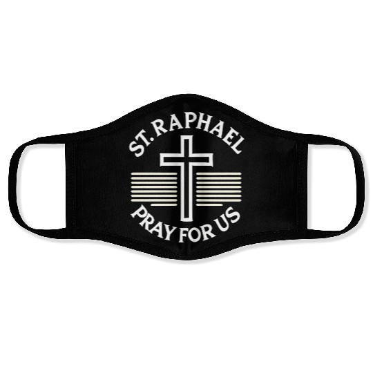 St. Raphael Pray for Us Catholic Patron Saint Face Masks