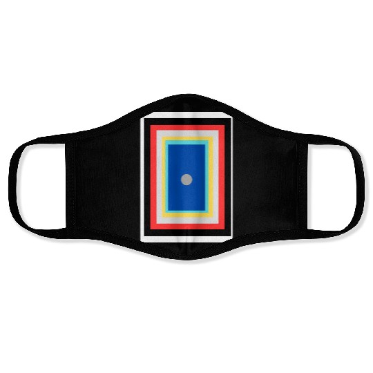 White Minimalist Line Doodles Creative Page Bor Face Masks