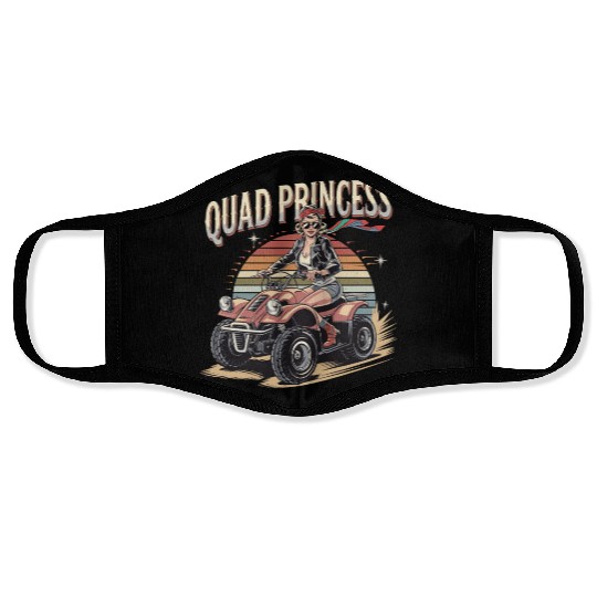 Quad Princess Adventure Enthusiast Retro Style Face Masks