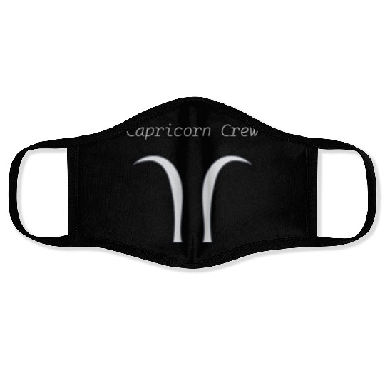 New, Original Capricorn Symbol Face Masks