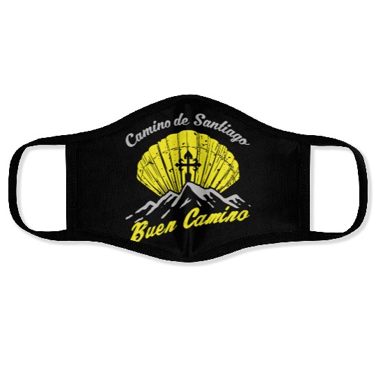 Way of St. James Buen Camino pilgrim shell Face Masks