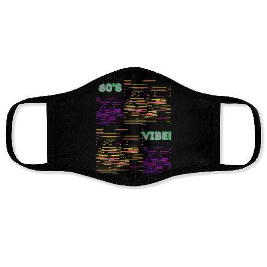 80s Aesthetic Vibes and Retro Neon Throwback Face Masks