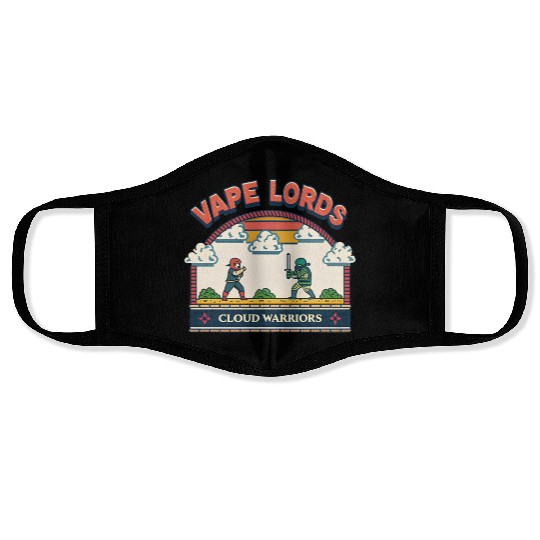 Vape Lords: Cloud Warriors Retro Game Face Masks