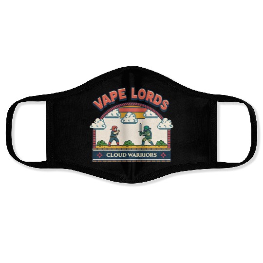 Vape Lords: Cloud Warriors Retro Game Face Masks