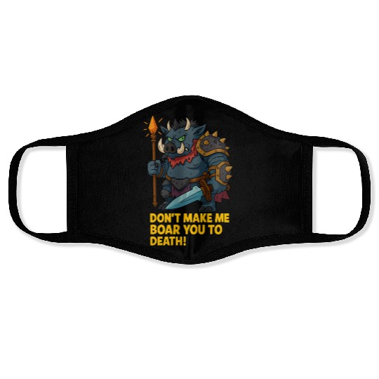 Boar Warrior Cartoon Face Masks