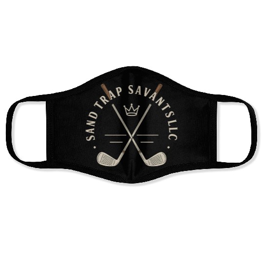 Goss Apparel: Sand trap savants llc Face Masks