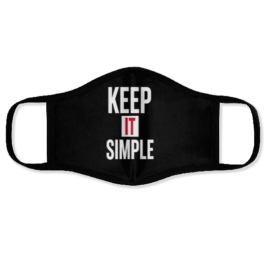 Keep It Simple – Minimalist Quote Face Masks