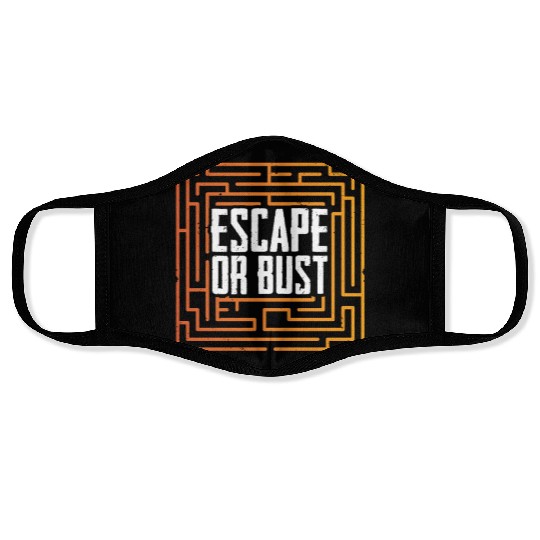 Escape Room Escape Or Bust Face Masks